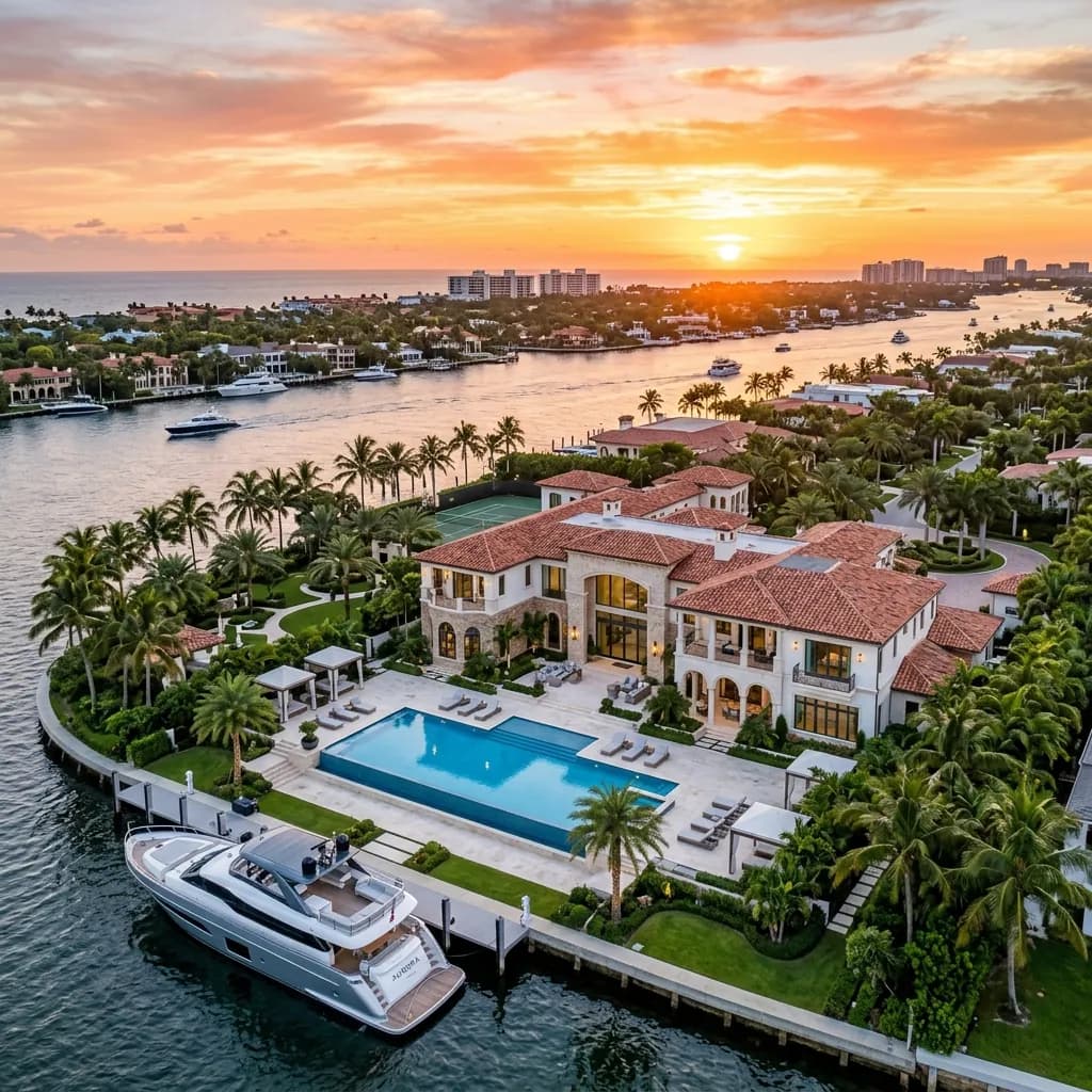 Luxury waterfront estate in South Florida