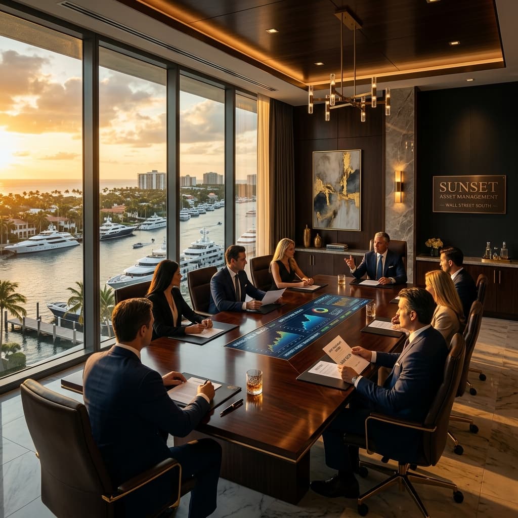 Ultra-luxury corporate office in Palm Beach overlooking the water